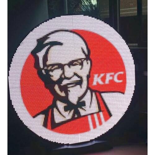 70cm Circular Store Brand Logo SMD P6 Waterproof Outdoor Full-Color RGB led display Advertising Board