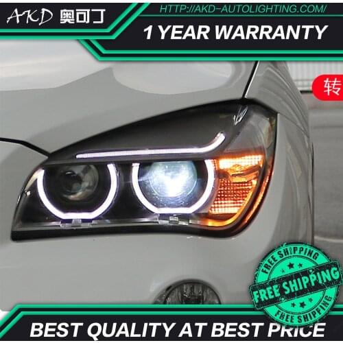 AKD Car Styling Head Lamp for BMW X1 E84 Headlights 2011-2015 New LED Headlight Angel Eye DRL Hid Bi Xenon Auto Accessories