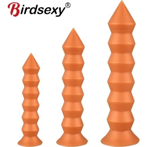 Soft Liquid Silicone Huge Anal Beads Long Dildos Butt Plug Vagina Anus Expansion Erotic Sex Toys For Woman Men Prostate Massager