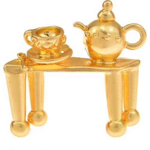 INDY XIANG 2 Colors Available Creative Tea Set Table Brooches For Women And Men Abstract Tea Cup Pot Brooch Pins New Year Gifts