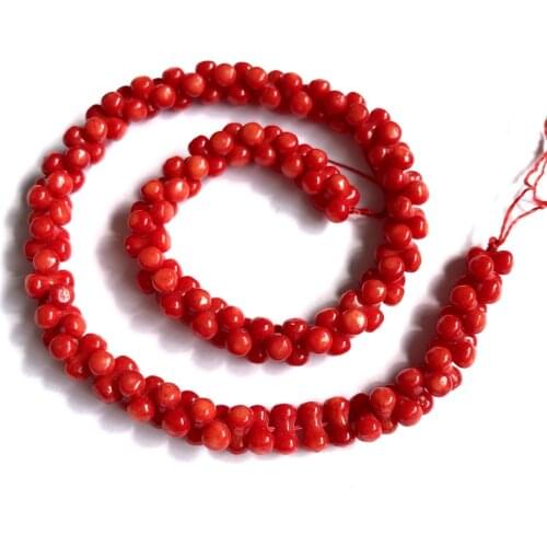 Wholesale 1string of 15.5" Natural Sea Bamboo Coral Beads 4x8mm Red Coral Beads,Peanut Beads Fit Coral Jewelry Making