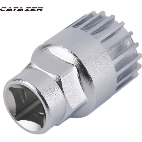 Catazer Cycle Cycling Mountain Bicycle Sealed Bottom Bracket Spindle Remover Repair Silver Steel Tool Sports
