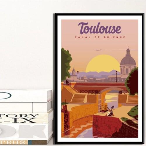 Home Decor Berlin Wall Art Venice Canvas Painting Toulouse Print Poster Famous Travel Cities Modular Picture Cuadros For Bedroom