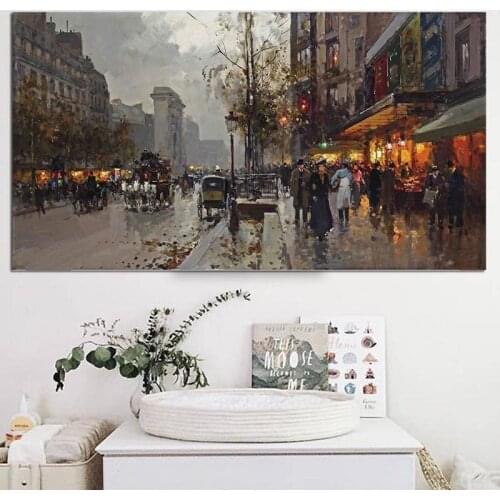 Houses And Buildings Squares Paris Poster Paintings On Canvas Modern Art Decorative Wall Pictures Home Decoration