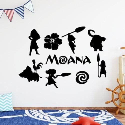 Classic moana Wall Stickers Personalized Creative Wall Sticker For Living Room Sticker Mural muursticker