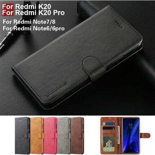 Leather Flip Case For Redmi K20 Pro Note 7 8 6 pro 6A 7A 360 Magnetic Wallet Case for xiaomi A2 lite 5 plus shockproof Cover