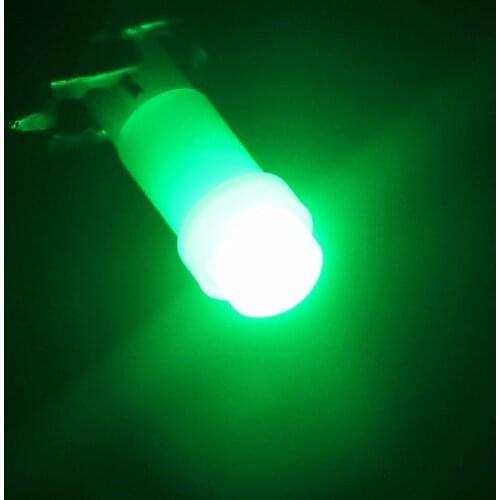 Instrument Panel Lights Green 50pcs T5 W1.2W W3W COB LED Bulbs Dashboard Wedge Car