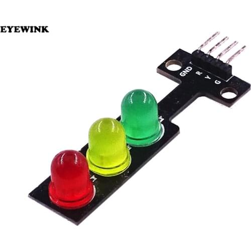 Mini 5V Traffic Light LED Display Module for Arduino Red Yellow Green 5mm LED RGB -Traffic Light for Traffic Light System Model