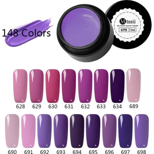 Mtssii New Fashion Paint Gel Charming Pure Colors UV LED Nail Painting Gel Color Finger Nail Art Design Nail Gel Polish Lacquer