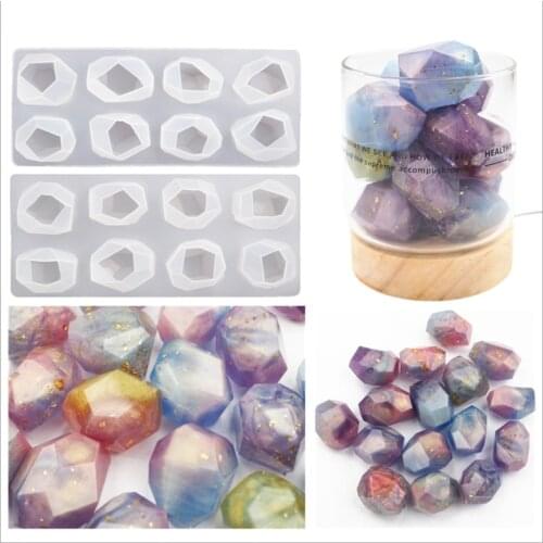 NEW Transparent Silicone Mould Resin Decorative Craft DIY Irregular geometric faceted gems Mold Epoxy Resin Molds For Jewelry