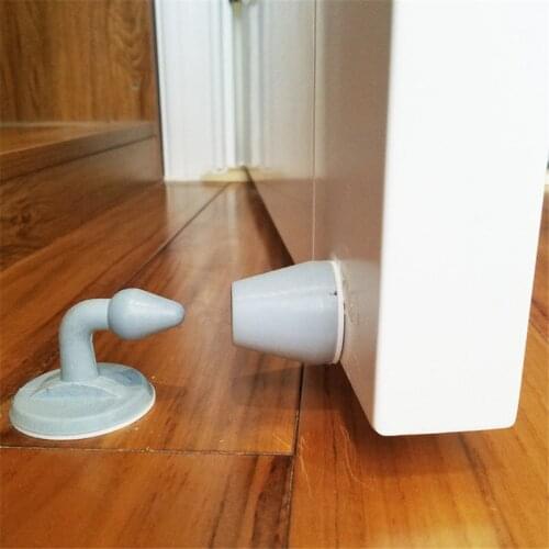 Silicone For Doors Safe Doorstops Holder Stopper on Floor Door Bumper Limiters Door Clips Snap Protection Doors Stopper Crash