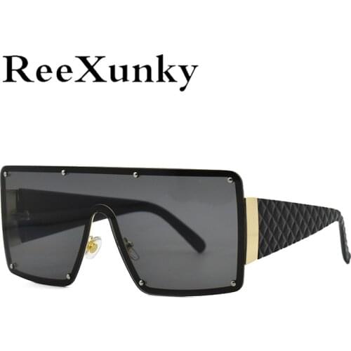 Fashion 2021 Big Frame Square Sunglasses For Women Vintage Brand Designer Black Sun Glasses Mens Retro Shades Zonnebril Dames