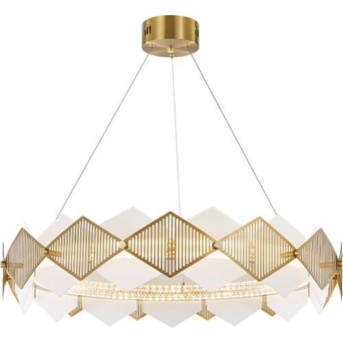 Creative design modern LED chandelier living lighting gold stainless steel lamp dinning room light fixtures