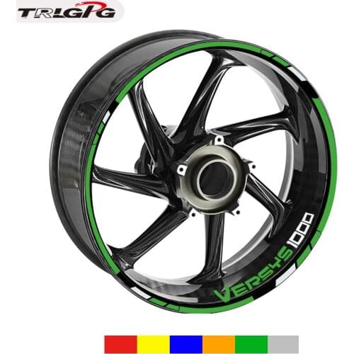 Motorcycle Reflective Wheel Rim Stripe Sticker Front Rear Decal Stickers Full Set For Kawasaki Versys 1000 Versys1000 Hot Sell