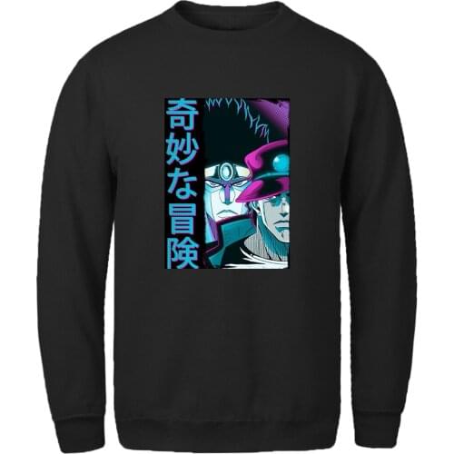 Bizarre Adventure Long Sleeve Sweatshirts Man Hoody New Arrival Casual Hoody Harajuku Streetwear Pullovers Fashion O-neck Homme