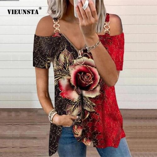 VIEUNSTA Short Sleeve Shirts For Women