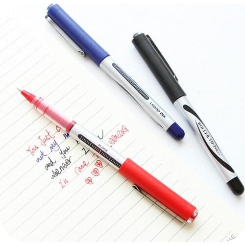 1 Pcs Classic Roller Tip Pen Wholesale 3 Color Gel Pens Liquid Ink Office Accessories School Supplies Canetas Escolar