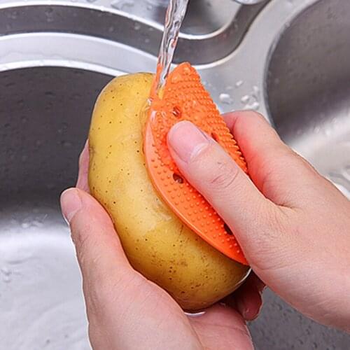 1Pcs Multi-functional Fruit Vegetable Tools Easy Cleaning Brush For Potato Kitchen Home Gadgets