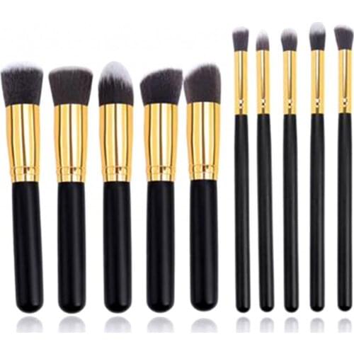 10Pcs/Set Face Foundation Eyeshadow Powder Blusher Soft Brush Makeup Tool Kit