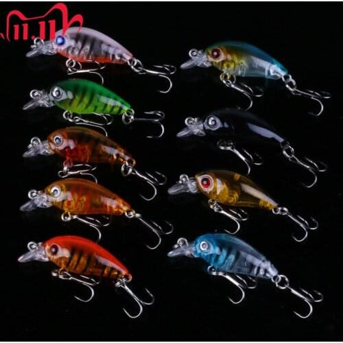 4.5cm 3.6g 10# Hooks mini Fishing Lure Crank Bait isca artificial Crankbait Tackle Swim bait fishing wobblers bass Crazy Fish