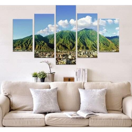 5 Pieces Avila Caracas Mountain Landscape painting Canvas Print Wall Art Poster Modern Home Decoration artwork gift