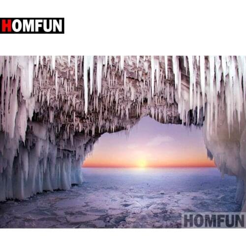 HOMFUN Full Square/Round Drill 5D DIY Diamond Painting "Scenic sunset" Embroidery Cross Stitch 5D Home Decor A01147