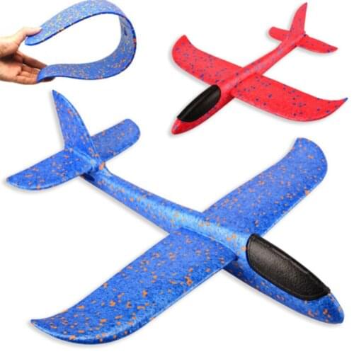 48cm Large Foam Aircraft DIY Assemble Aircraft Scale Model Building Kits Hand Throw Airplanes Kids Educational Toys for Children