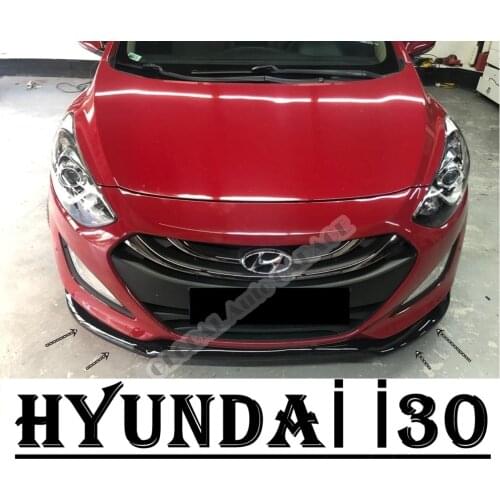 For Audi Hyundai i30 Bumper Attachment Lip 2008-2020 Piano Glossy Black Splitter Diffuser Universal Spoiler Bumper