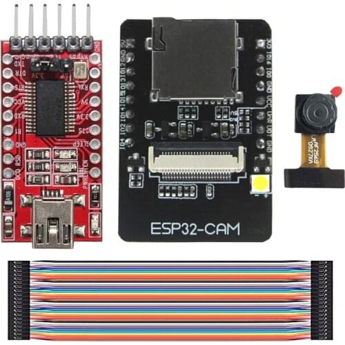 Esp32-Cam Camera Wifi + Bluetooth Module 4M Psram Dual Core 32-Bit Cpu Development Board Ov2640 2Mp Camera Module + 8Dbi Wireles