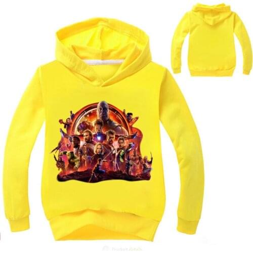 Long Sleeve T Shirts The Avengers Baby Cartoon Hoodies Boys Sweatshirts Kids Tops Tee Baby Girl Clothing Cotton Clothes Children