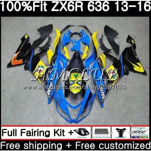 Injection For KAWASAKI NINJA ZX-636 ZX-6R 2013 2014 2015 2016 52HC.0 ZX 636 600CC ZX 6R ZX6R 13 14 15 16 Fairings New Shark fish