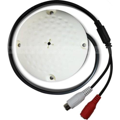 Dome High Fidelity Mic Pickup Ambient Noise Cancellation Audio Microphone CCTV Surveillance