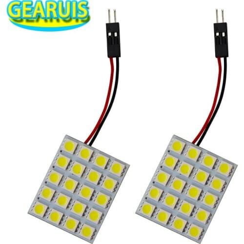 Dome light 20 SMD 5050 20smd LED car interior Dome panel roof reading Light t10 ba9s festoon 2 adapters 12v