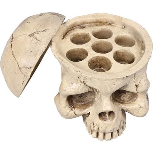 Hot item Skull Head 7 Holes Hard Resin Tattoo Ink Cup/Caps Holder Tattoo Ink Cup Holder Tattoo Accessory Free Shipping