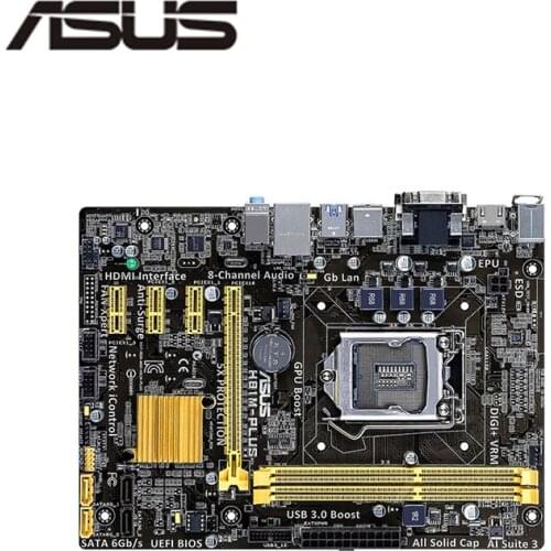 For Asus H81M-PLUS Desktop Motherboard H81 LGA 1150 LGA1150 For Core i7 i5 i3 DDR3 SATA3 USB3.0 Original Used