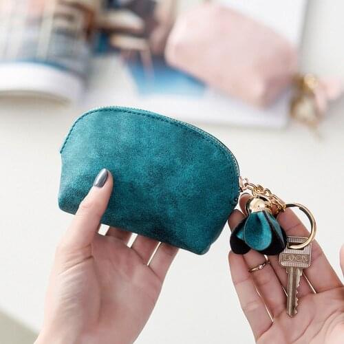 Fashion Women Leather Small Mini Wallet Holder Zip Coin Purse Clutch Handbag Purse Bag Pouch Key Holde For 2019