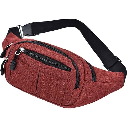 Mens Breast Package Waterproof Outdoor Sports Bag Canvas Pouch Korean-style Waist Bag Fanny Pouch Crossbody Male Banana Bag