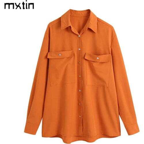 Женские хлопковые рубашки Mxtin China At AliExpress