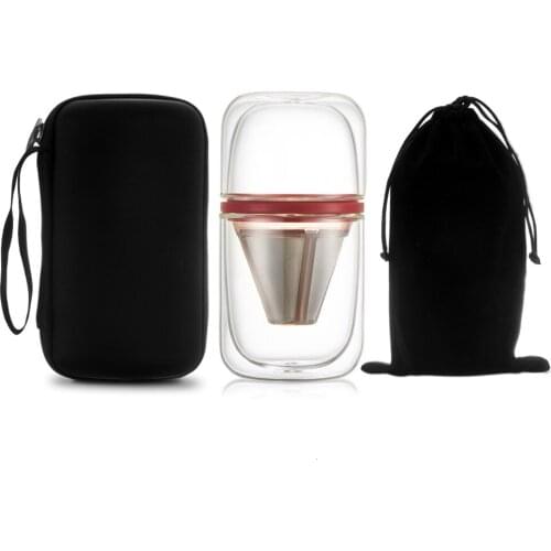 Bodum Portable Travel Business Glass Coffee Capsule Set Coffee Dripper Tea Maker Coffe Drip Kettle Filter Pot Capsula Nespresso