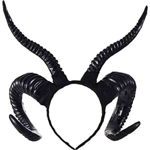 Sheep Horn Headband Shofar Hair Hoop Halloween Carnival ram horns hair band cosplay