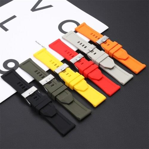 26mm Silicone Rubber Watch straps Stainless Steel Pin Clasp for Diesel DZ1216 DZ4246 DZ1215 Men Watch Accessories Bands+Tools