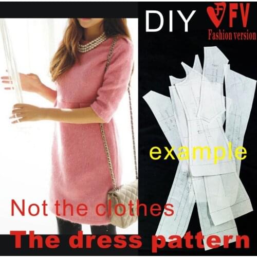 Dresses Sewing Pattern Template Cutting drawing Clothing DIY ((Not selling clothes)) BLQ- 173