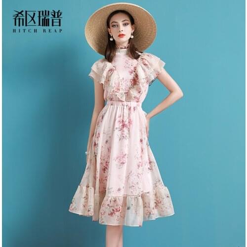 High End French Fairy Chiffon Dress Super Fairy Sweet Temperament Fairy Skirt Summer