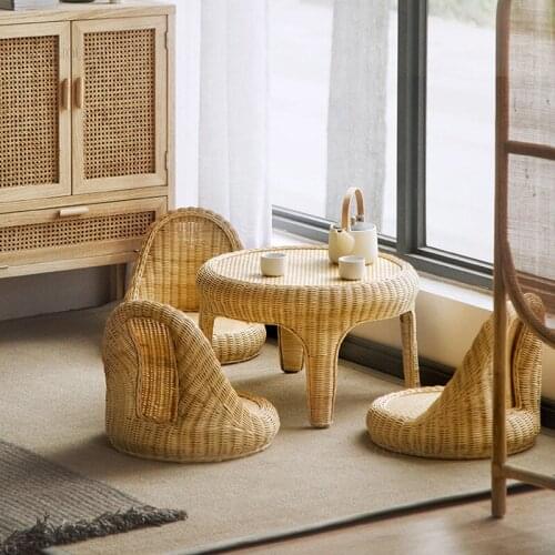 Modern Minimalist Balcony Small Apartment Coffee Tables Japanese-style Home Furniture Side Table Living Room Tatami Rattan Table