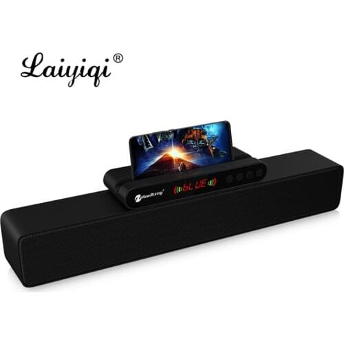 Laiyiqi LED display sound bar Bluetooth speaker dock home theater barra de sonido para tv soundbar 10W Radio FM bass Amplifier