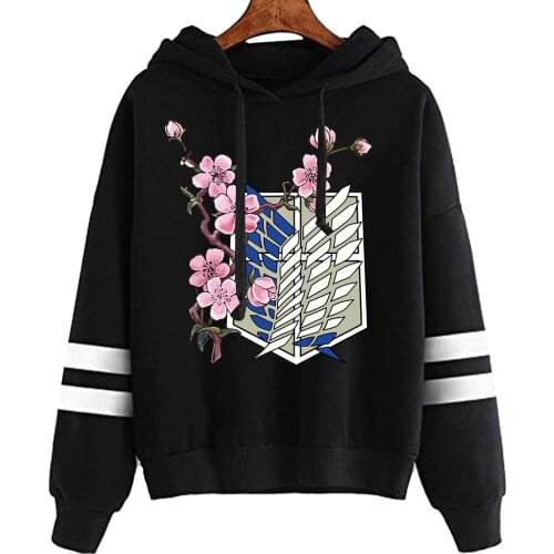 Attack on Titan Hoodies Women Anime Sweatshirts Streetwear Harajuku Graphic Attack on Titan Sweatshirts Kpop Clothes Girls