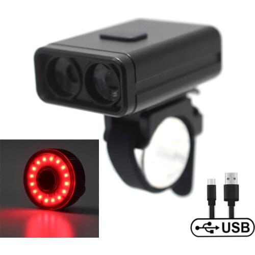 USB Rechargeable Bike Light,Super Bright Bike Tail Light Helmet Light, Waterproof Bicycle Headlight Taillight, For Mountain Road