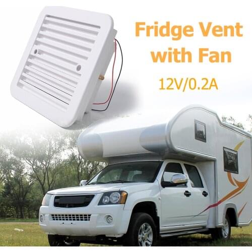Fridge Vent with Fan 12V for RV Trailer Caravan Side Air strong wind exhaust Automobile Accessories Car Styling Camper