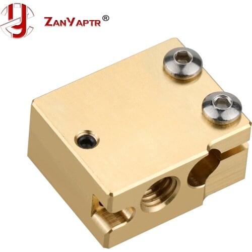 Volcano Heater Brass Block for E3D Volcano Hotend Thermistor Sensor PT100 3D Printer 24x20x12mm