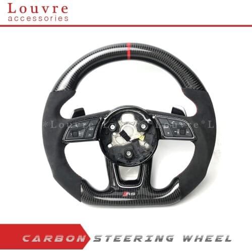 High Quality Car Steering Wheel with real carbon fiber For AUDI S3 S4 S5 RS3 RS4 RS5 Replacement original steering wheel